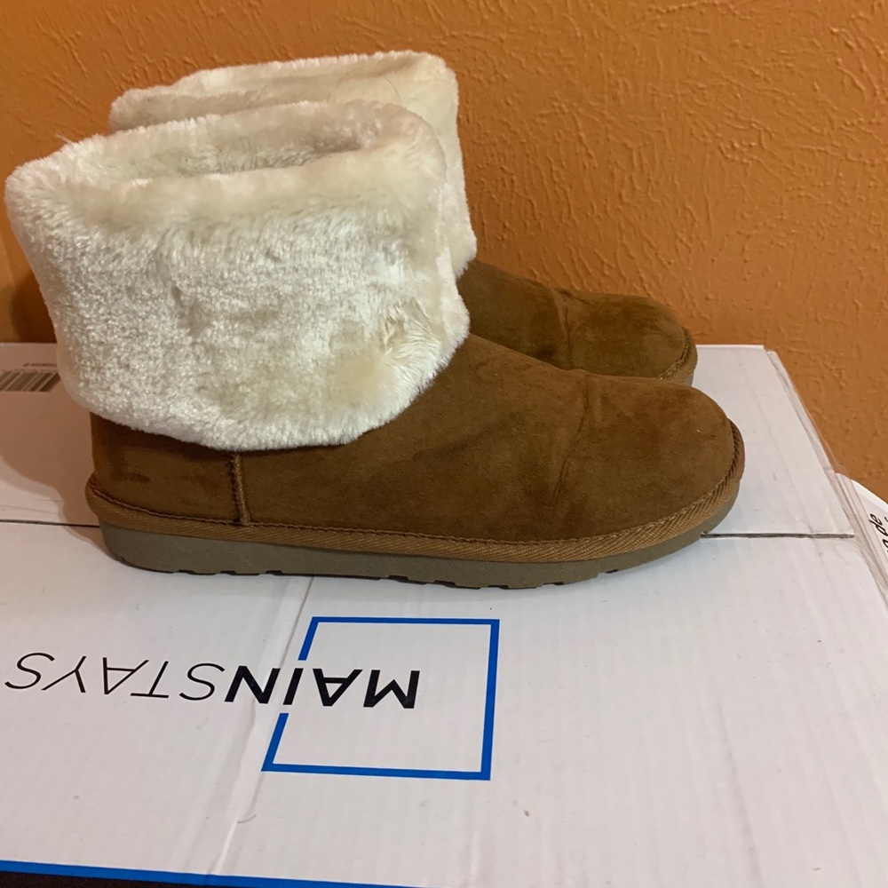 Ankle fur boots